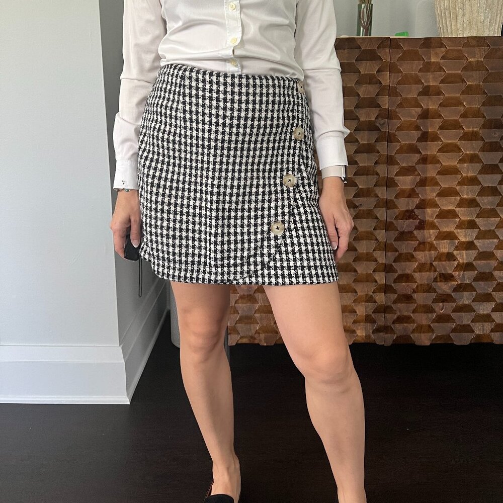 Houndstooth Skirt- Maeve by Anthropologie